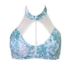 Flash Sale ๐ Hamade Activewear Halter Neck Top - Aqua Snake โจ 12 Hamade Activewear Halter Neck Top - Aqua Snake