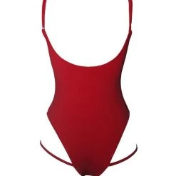 All Pole Wear Hamade Activewear Hollow Front Bodysuit - Red