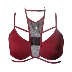 Hamade Activewear Strappy Halter Neck Top - Brick Red All Pole Wear