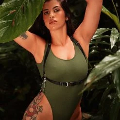 Rolling Jane Bodysuit - Military Green