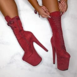 Best reviews of โจ Hella ๐ฅ Heels High BabyDoll 8inch Boots - Dark Red ๐ 9 Hella Heels High BabyDoll 8inch Boots - Dark Red