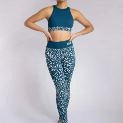 All Pole Wear Creatures Of XIX Gecko Grip Leggings - Twilight Leopard