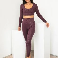 Promo ❤️ All Pole Wear Lunalae Sticky Grip Long Sleeved Top - Recycled Mulberry ❤️ 9 All Pole Wear Lunalae Sticky Grip Long Sleeved Top - Recycled Mulberry