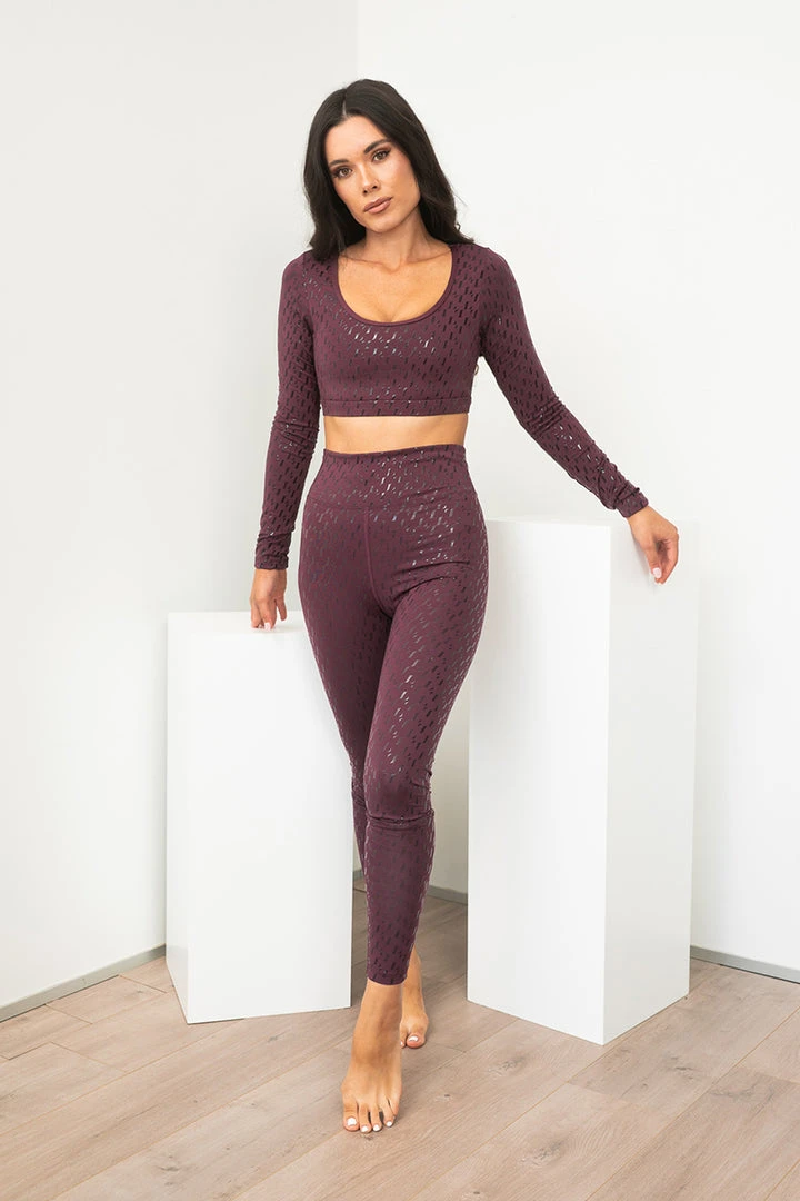 Promo ❤️ All Pole Wear Lunalae Sticky Grip Long Sleeved Top - Recycled Mulberry ❤️ 4 All Pole Wear Lunalae Sticky Grip Long Sleeved Top - Recycled Mulberry