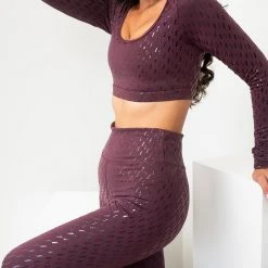 Promo ❤️ All Pole Wear Lunalae Sticky Grip Long Sleeved Top - Recycled Mulberry ❤️ 8 All Pole Wear Lunalae Sticky Grip Long Sleeved Top - Recycled Mulberry