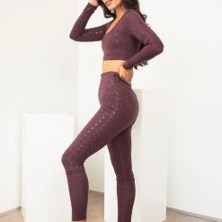 Lunalae Sticky Grip Leggings - Recycled Mulberry