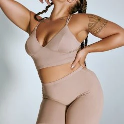 Creatures Of XIX LuxLounge Biker Shorts - Taupe All Pole Wear