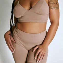 Creatures Of XIX LuxLounge Biker Shorts - Taupe All Pole Wear