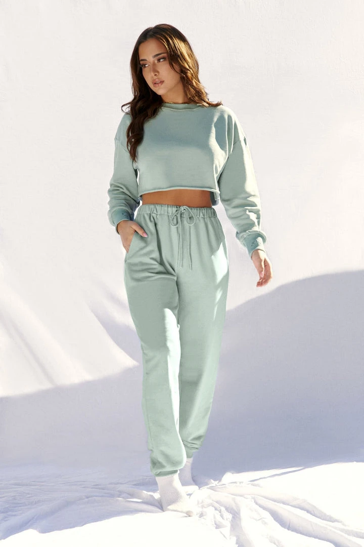 Wholesale ❤️ Creatures Of XIX Oversized Cropped Jumper - Sage ⌛ 5 Creatures Of XIX Oversized Cropped Jumper - Sage