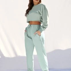 Wholesale ❤️ Creatures Of XIX Oversized Cropped Jumper - Sage ⌛ 8 Creatures Of XIX Oversized Cropped Jumper - Sage