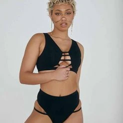 All Pole Wear Creatures Of XIX The Valley Top - Ribbed Black