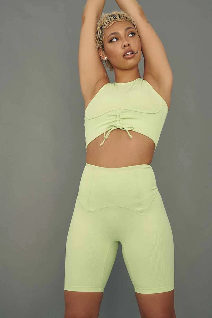 Brand new ๐ All Pole Wear Creatures Of XIX Move It Ribbed Corset Biker Shorts - Appletini ๐ฅ 4 All Pole Wear Creatures Of XIX Move It Ribbed Corset Biker Shorts - Appletini