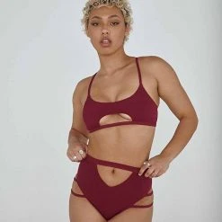 Discount 😍 Creatures Of XIX The Valley Bottoms - Ribbed Plum ❤️ 8 Creatures Of XIX The Valley Bottoms - Ribbed Plum