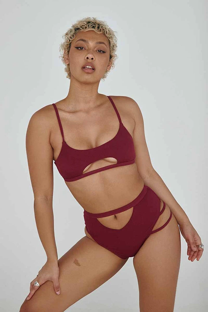 Discount 😍 Creatures Of XIX The Valley Bottoms - Ribbed Plum ❤️ 3 Creatures Of XIX The Valley Bottoms - Ribbed Plum