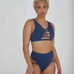 Creatures Of XIX The Valley Top - Ribbed Navy