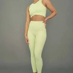 Creatures Of XIX Stretch It Out Ribbed Crop - Appletini All Pole Wear