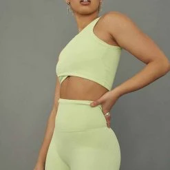 Creatures Of XIX Stretch It Out Ribbed Crop - Appletini All Pole Wear