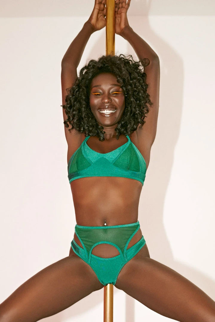 Promo ✔️ All Pole Wear Creatures Of XIX Classique Waspie Bottoms - Emerald ⭐ 4 All Pole Wear Creatures Of XIX Classique Waspie Bottoms - Emerald
