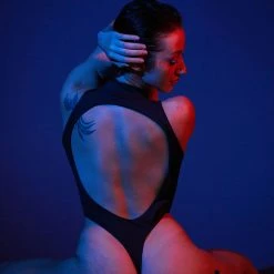 Rolling Electric Bodysuit - Black/Neon Pink All Pole Wear