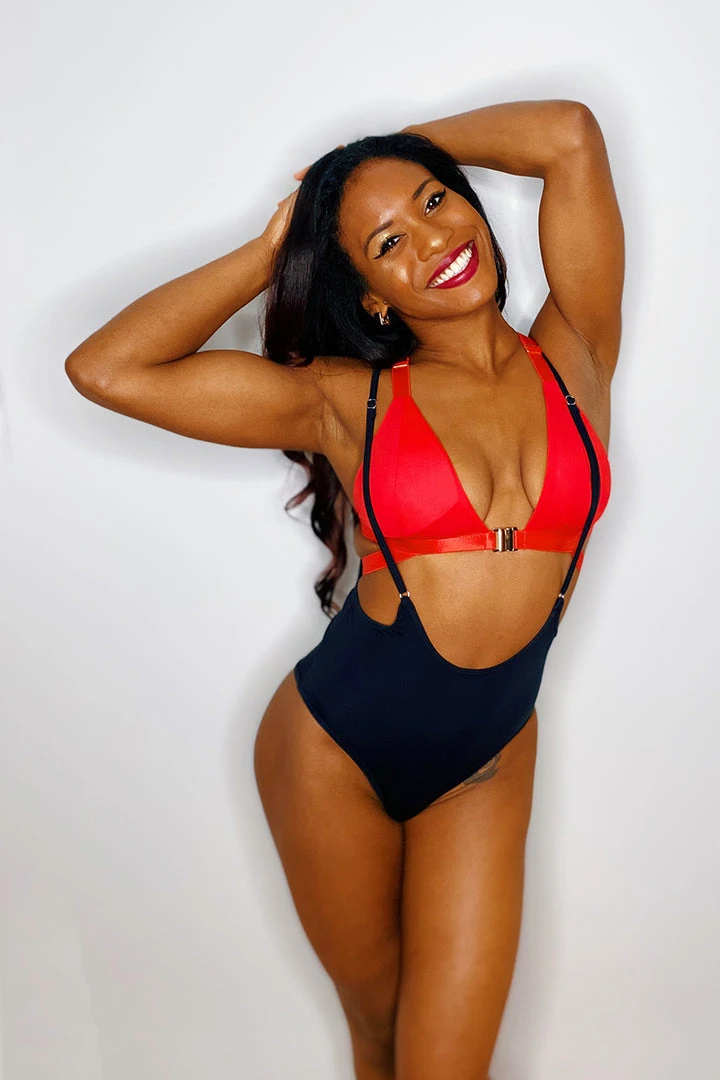 Wholesale ๐ All Pole Wear Hamade Activewear High Waisted Sling Bottoms - Black โ 1 All Pole Wear Hamade Activewear High Waisted Sling Bottoms - Black