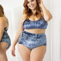 Discount 👏 All Pole Wear Lunalae Delphine Top - Gunmetal Velvet ✨ 18 All Pole Wear Lunalae Delphine Top - Gunmetal Velvet