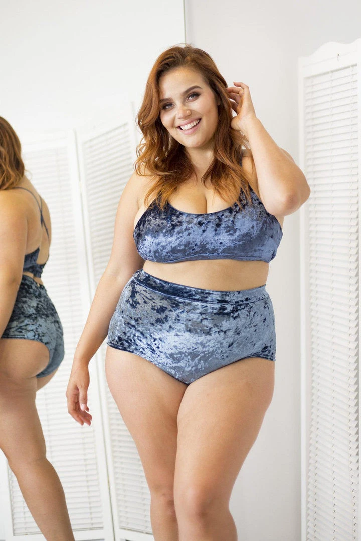 Discount 👏 All Pole Wear Lunalae Delphine Top - Gunmetal Velvet ✨ 9 All Pole Wear Lunalae Delphine Top - Gunmetal Velvet