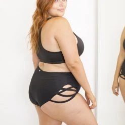 Coupon ⌛ Lunalae High Waist Cross Section Shorts - Black ⌛ 14 Lunalae High Waist Cross Section Shorts - Black