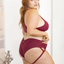 Brand new ⌛ Lunalae Lure You Low-Rise Garter Shorts - Wine All Pole Wear 👍 20 Lunalae Lure You Low-Rise Garter Shorts - Wine All Pole Wear