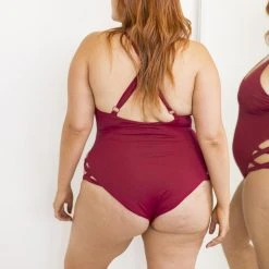 All Pole Wear Lunalae Yoncé Bodysuit - Wine