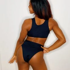 Hamade Activewear Lace Up High Cut Bottoms - Black All Pole Wear