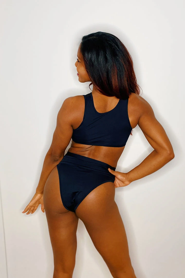 Discount ✨ Hamade Activewear Lace Up High Cut Bottoms - Black All Pole Wear 👍 2 Hamade Activewear Lace Up High Cut Bottoms - Black All Pole Wear