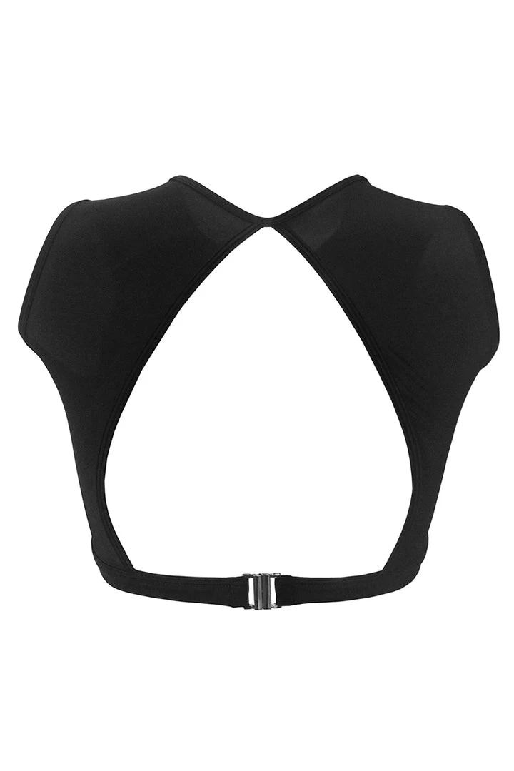 Deals 🎉 Hamade Activewear Eyelet High Neck Top - Black 😀 3 Hamade Activewear Eyelet High Neck Top - Black