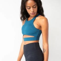 Brand new 🥰 Lunalae Aliza High Neck Top - Recycled Teal 💯 6 Lunalae Aliza High Neck Top - Recycled Teal