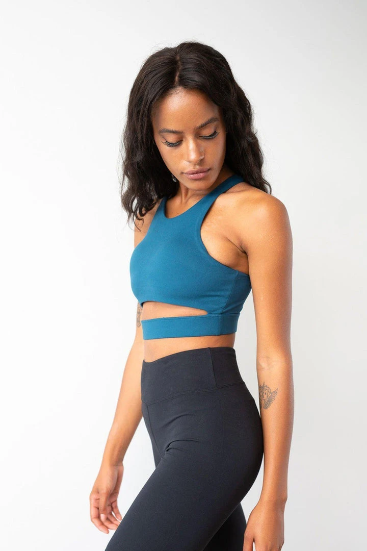 Brand new 🥰 Lunalae Aliza High Neck Top - Recycled Teal 💯 3 Lunalae Aliza High Neck Top - Recycled Teal