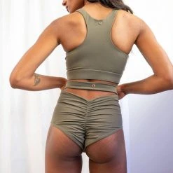 Lunalae Aliza High Waist Bottoms - Recycled Khaki All Pole Wear