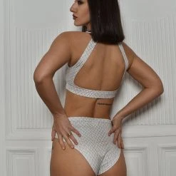 All Pole Wear Pole Addict Openback Top - White Snake