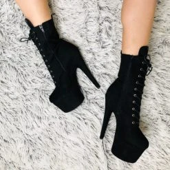 Brand new โ Hella ๐ Heels BabyDoll 7inch Boots - Black Back In Stock โจ 9 Hella Heels BabyDoll 7inch Boots - Black Back In Stock
