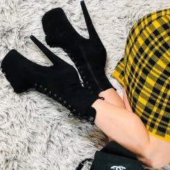 Cheapest ๐ Hella Heels BabyDoll 8inch ๐ Boots - Black Back In Stock โค๏ธ 10 Hella Heels BabyDoll 8inch Boots - Black Back In Stock