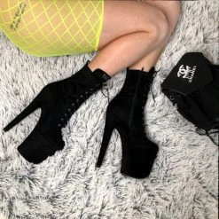 Cheapest ๐ Hella Heels BabyDoll 8inch ๐ Boots - Black Back In Stock โค๏ธ 8 Hella Heels BabyDoll 8inch Boots - Black Back In Stock