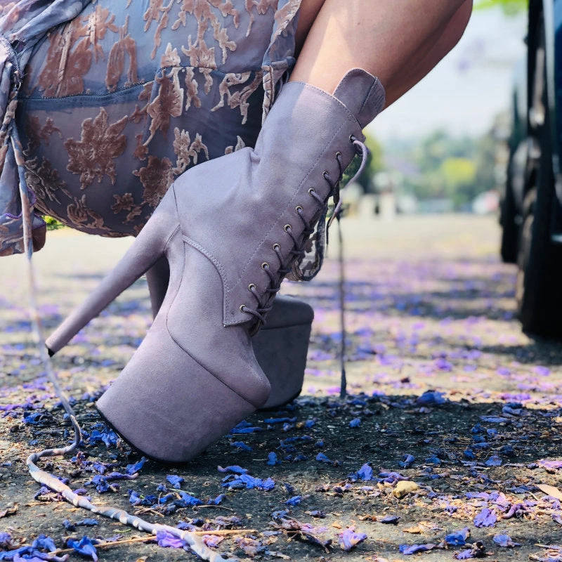 Wholesale ✔️ Hella Heels BabyDoll 8inch Boots - Lilac Mink 🔥 5 Hella Heels BabyDoll 8inch Boots - Lilac Mink