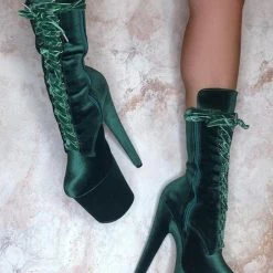 Best Sale ๐ฏ Hella Heels BabyDoll Velvet 8inch Boots - NY Gangster Shoes ๐ 6 Hella Heels BabyDoll Velvet 8inch Boots - NY Gangster Shoes