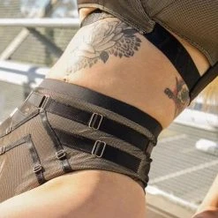 Tatiana Activewear Yuki Top - Black Mesh All Pole Wear