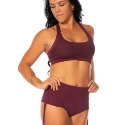 Off The Pole Classic Sports Bra - Burgundy All Pole Wear