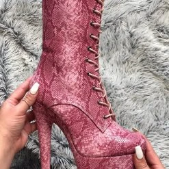 Shoes Hella Heels Candy Cobra Boots - 7inch