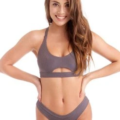Bandurska Cara Bottoms - Ribbed Grey All Pole Wear