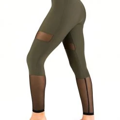 Dragonfly Barbara Leggings - Khaki Mesh