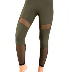 Dragonfly Barbara Leggings - Khaki Mesh