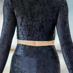 Dragonfly Pavi Crop Top - Velvet Black