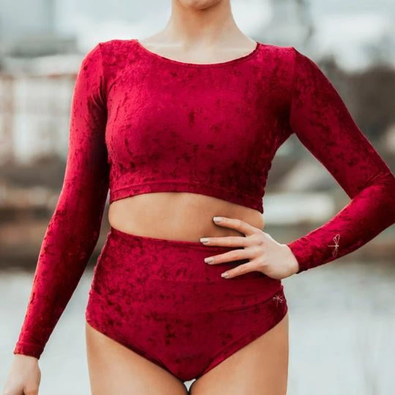 Discount โค๏ธ Dragonfly Pavi Crop Top - Velvet Red All Pole Wear ๐ 3 Dragonfly Pavi Crop Top - Velvet Red All Pole Wear