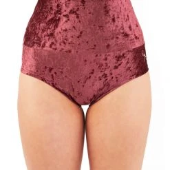 Dragonfly Betty High-Waisted Shorts - Velvet Amaranth